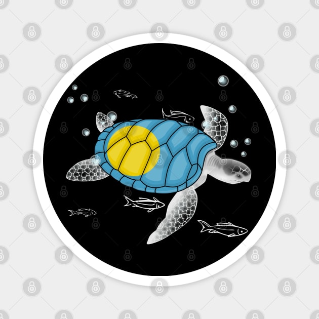 Palau Turtle Magnet by Fusti